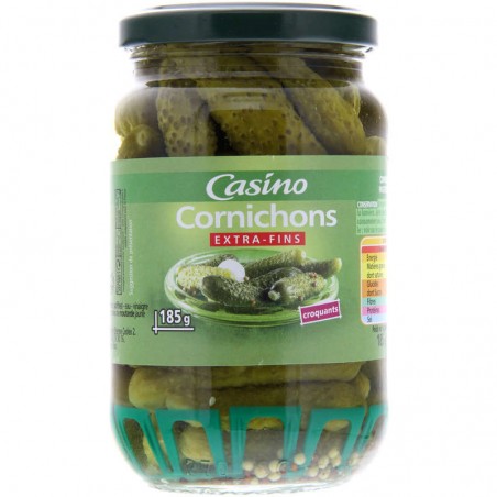 CASINO Cornichons extra-fins au vinaigre croquants 37cl