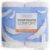 CASINO Papier toilette Triple Epaisseur blanc/bleu x4